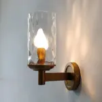 VintageIronArmedWallLamp