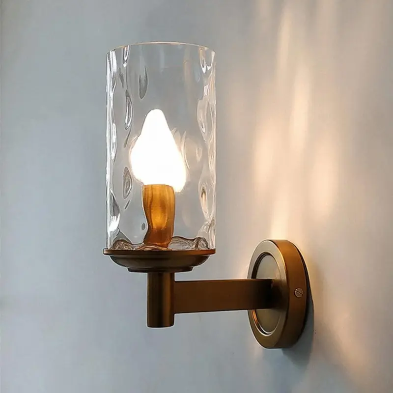 VintageIronArmedWallLamp