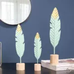 VintageMetalFeatherOrnament-Homeko3 VintageMetalFeatherOrnament Homeko3
