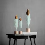 VintageMetalFeatherOrnament-Homeko5 VintageMetalFeatherOrnament Homeko5