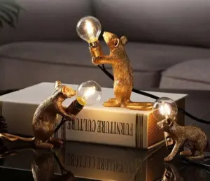 Vintage Mice Lamp - Mouse Night Light