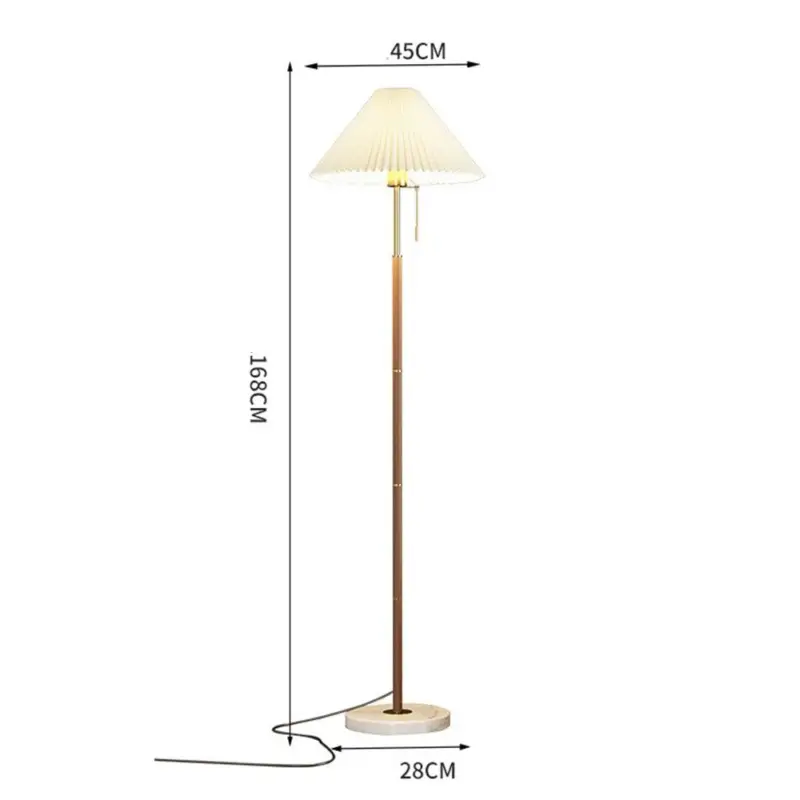 VintagePleatedMetalStandingLamp