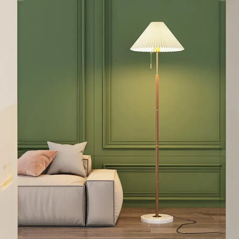 VintagePleatedMetalStandingLamp