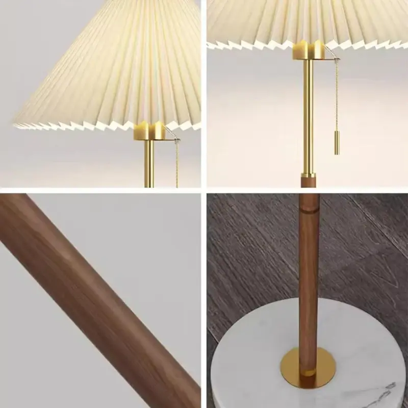 VintagePleatedMetalStandingLamp