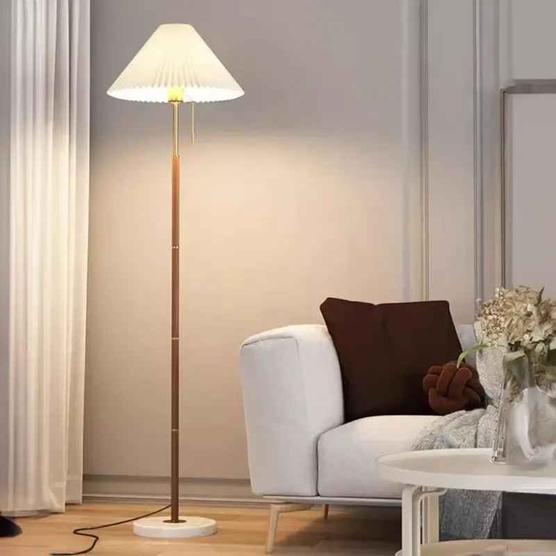 VintagePleatedMetalStandingLamp