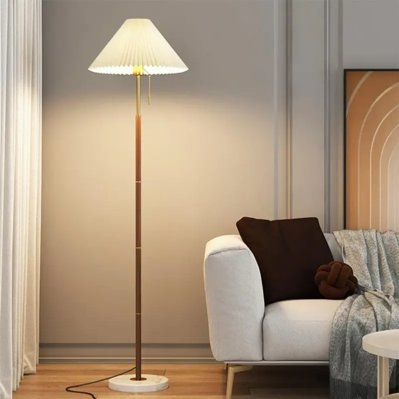VintagePleatedMetalStandingLamp