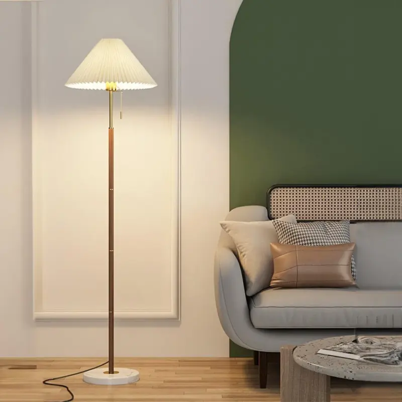 VintagePleatedMetalStandingLamp