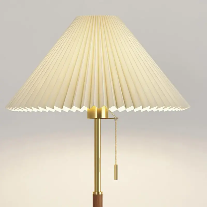 VintagePleatedMetalStandingLamp