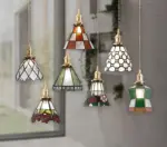 VintageStainedGlassPedantLightFixture0 VintageStainedGlassPedantLightFixture0