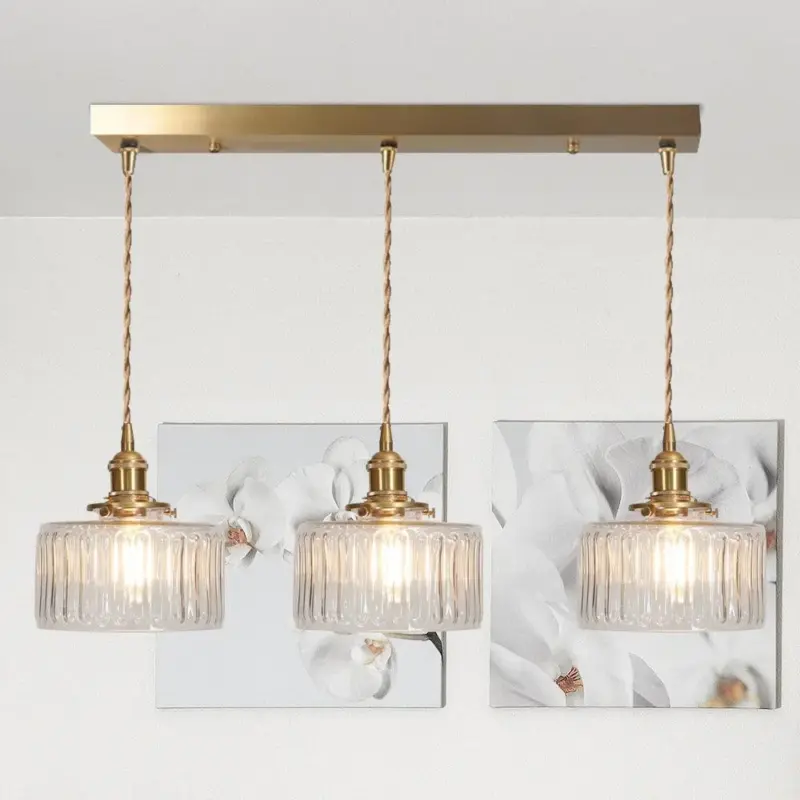 VintageStunningCylinderGlassPendantLight