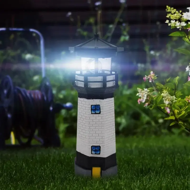 Vuurtoren Vorm Solar Led Licht Praktische Duurzame Multifunctionele Tuin Hek Outdoor Slimme Sensor Roterende Lamp 9e757e25 56c9 482d b7e6 6a61b1a61b9d