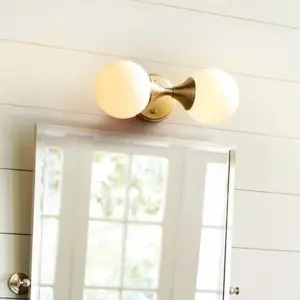 Homeko Brass Double Heads Bathroom Vanity Wall Lights