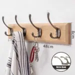 Wall Hanger Hook Coat Rack Bedroom Door Rear Solid Wood Hook Perforated Clothes Hook Home Decoration.jpg 4a0f0266 5e35 4514 858e bbe6c40fb030
