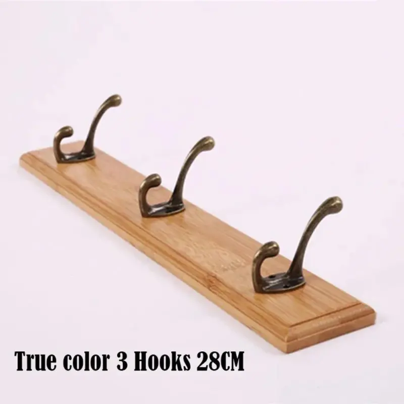 Wall Hanger Hook Coat Rack Bedroom Door Rear Solid Wood Hook Perforated Clothes Hook Home Decoration.jpg d08410b3 ca89 45e4 a40d e03006438864