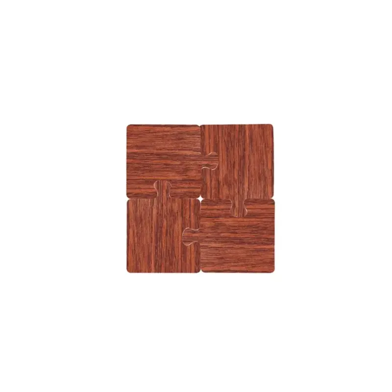WalnutPuzzleWoodenCoasterSet2