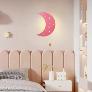 Wall Lamp - Cartoon - Rechargeable - Kids Room Decor - Moon and Clouds - LED Lighting