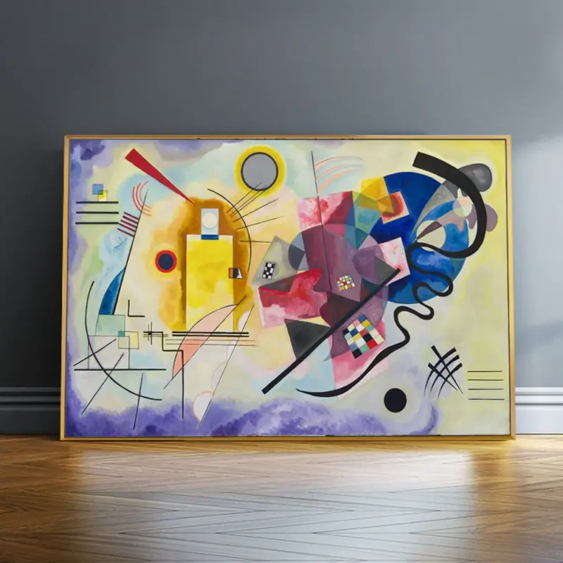 Wassily Kandinsky Yellow Red Blue Wall Paintings For Living Room Wall Art Decor Famous Canvas Art