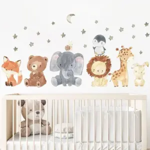 Wild animals wall sticker | Complete your nursery!