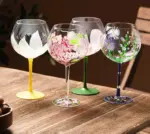 WatercolorHydrangeaWineGlass