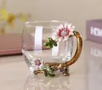 WesternEnamelGlassFlowerMug