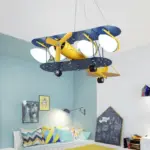 Whimsical Cartoon Airplane Chandelier Perfect for Kids Spaces