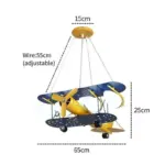Whimsical Cartoon Airplane Chandelier Perfect for Kids Spaces
