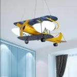 Whimsical Cartoon Airplane Chandelier Perfect for Kids Spaces