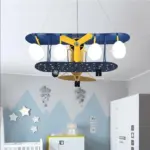Whimsical Cartoon Airplane Chandelier Perfect for Kids Spaces