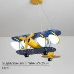 Whimsical Cartoon Airplane Chandelier Perfect for Kids Spaces