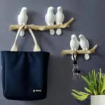 White Bird Key Hooks Hanger Wall Rack for Stylish Home Organization