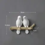 White Bird Key Hooks Hanger Wall Rack for Stylish Home Organization