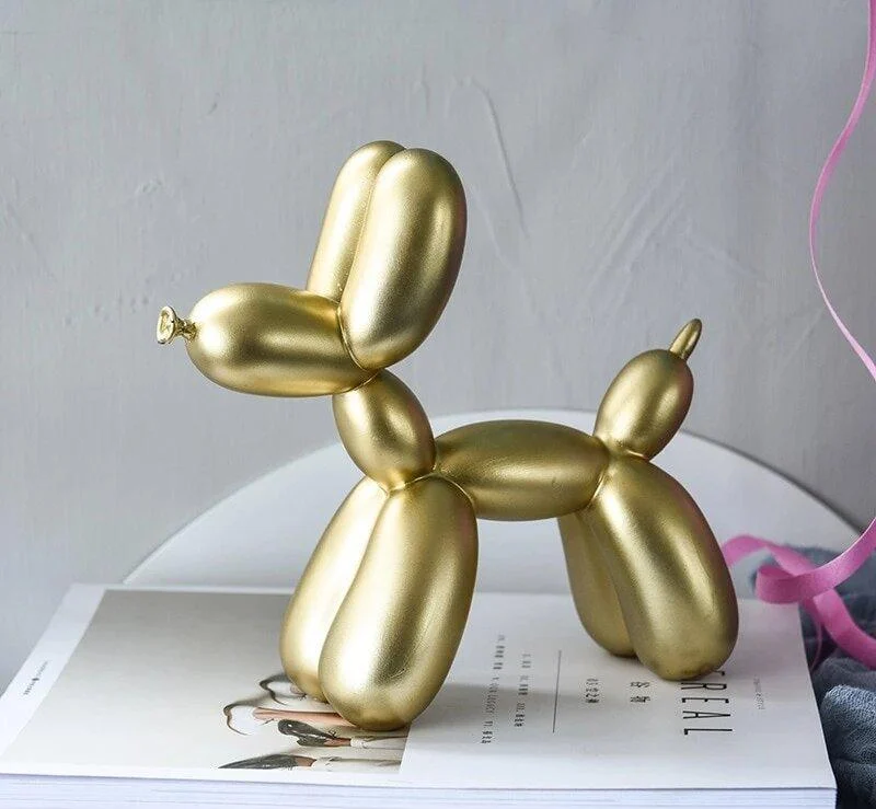 White Gold Ballon Dog - Homeko