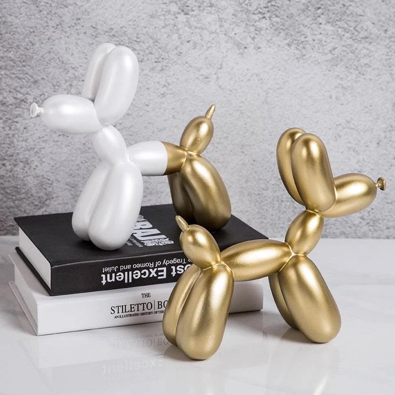 White Gold Ballon Dog - Homeko