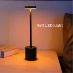 WhiteGoldLEDRechargeableTableLampLightingBedsideOutdoor Homeko5