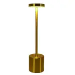 WhiteGoldLEDRechargeableTableLampLightingBedsideOutdoor Homeko8