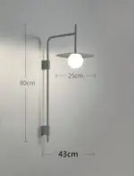 WhiteGreyNordicMovableArmLightingWallLampsHomeDecor Homeko9