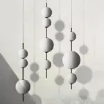 WhiteNordicLedPendantLightingLongHangingLampCeilingChandelierforDiningRoom Homeko1