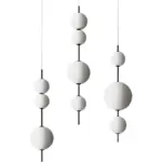 WhiteNordicLedPendantLightingLongHangingLampCeilingChandelierforDiningRoom Homeko2
