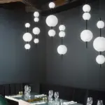 WhiteNordicLedPendantLightingLongHangingLampCeilingChandelierforDiningRoom Homeko3
