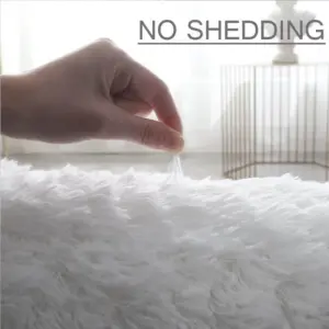 White Rainbow Round Carpet for Kids Rugs Soft Decor Living Room