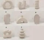 WhiteRoughCeramicAbstractVase