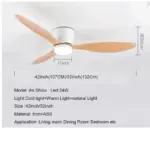 WhiteWoodLowFloorCeilingFansCoolingFansLighting Homeko3