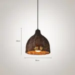 Wicker Rattan Pendant Light Janese Style E27 bamboo dome pendant hanging lamp restaurant rustic art 3 68464994 2936 46d7 a02f bc3e4fd6cd0e
