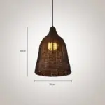 Wicker Rattan Pendant Light Janese Style E27 bamboo dome pendant hanging lamp restaurant rustic art 4 7887ad17 d4f4 41f5 8875 37d507bcee57