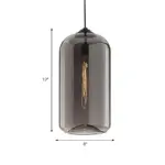 WideGlassPendantLamp Modern1 LightBlackLamp Homeko2