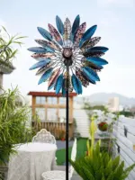 Windmill Outdoor Garden Decoration Solar Lights Holiday Cottage Exterior Gardening Wind Spinner Weather Vane Ornaments Decor jpg Q90 jpg