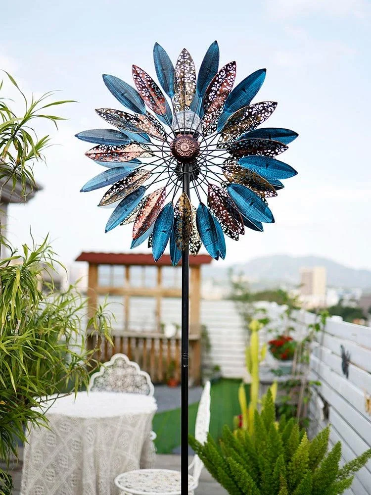 Windmill Outdoor Garden Decoration Solar Lights Holiday Cottage Exterior Gardening Wind Spinner Weather Vane Ornaments Decor Jpg Q90 Jpg