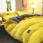 Winter Warm Duvet Cover Pink Gray Coral Fleece Single Twin Queen King Bed Quilt Covers for 7e00e703 ada6 4f42 893b 7af9d5a9579a