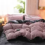 Winter Warm Duvet Cover Pink Gray Coral Fleece Single Twin Queen King Bed Quilt Covers for b4bd3b29 66d6 4a38 a286 0ea0b6eac844
