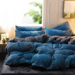 Winter Warm Duvet Cover Pink Gray Coral Fleece Single Twin Queen King Bed Quilt Covers for e9e30603 e110 4935 8d04 8518b9268c7a